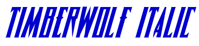 Timberwolf Italic font